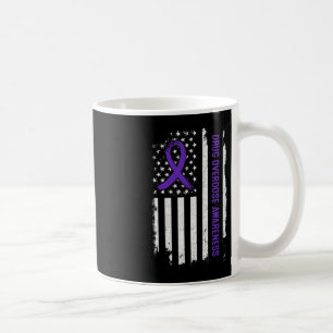 Drug Overdose Awareness American Flag - Purple Rib Coffee Mug