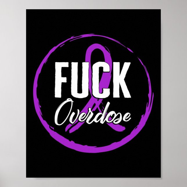 Drug Overdose Awareness August Overdose Ribbon Dru Poster (Front)