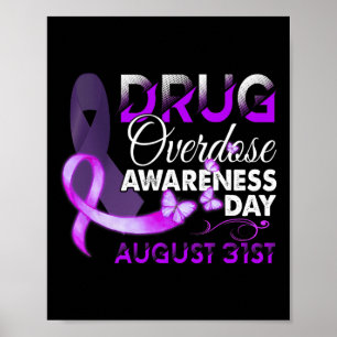 Drug Overdose Awareness Day August 31 2021 Purple Poster