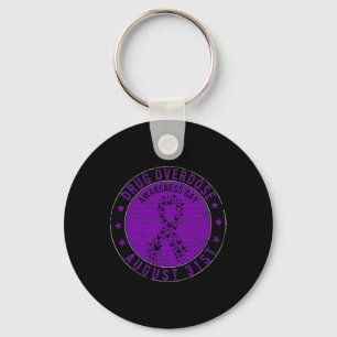 Drug Overdose Awareness Day August 31st Recovery W Key Ring