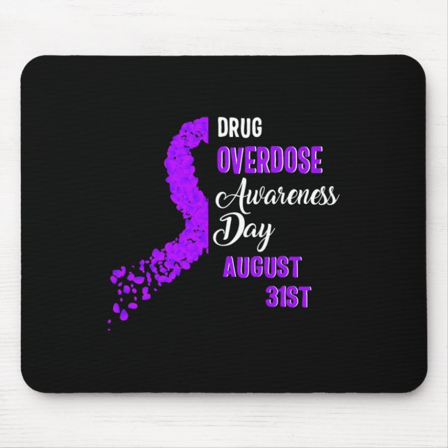 Drug Overdose Awareness Day August 31st Recovery W Mouse Mat (Front)