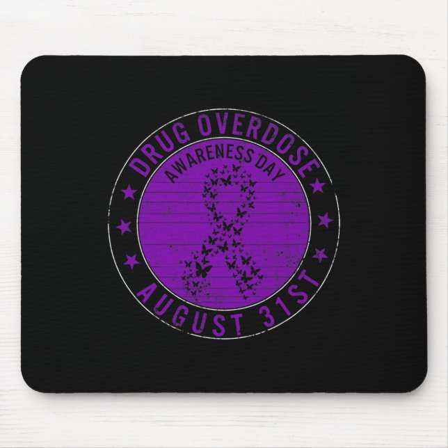 Drug Overdose Awareness Day August 31st Recovery W Mouse Mat (Front)