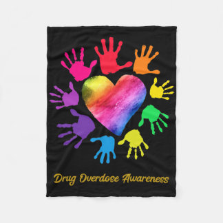 Drug Overdose Awareness Hands Drug Overdose Gift Fleece Blanket