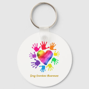 Drug Overdose Awareness Hands Drug Overdose Gift Key Ring