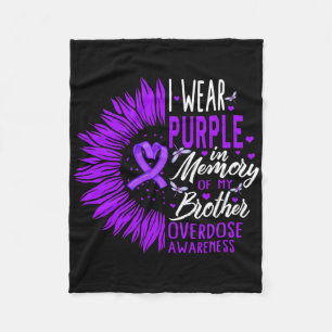 Drug Overdose Awareness In Memory Of My Brother Pu Fleece Blanket