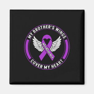 Drug Overdose Awareness My Brother's Wings Cover M Magnet