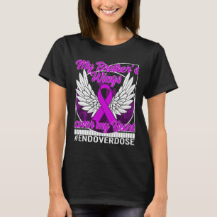 Drug Overdose Awareness My Brother's Wings Cover M T-Shirt