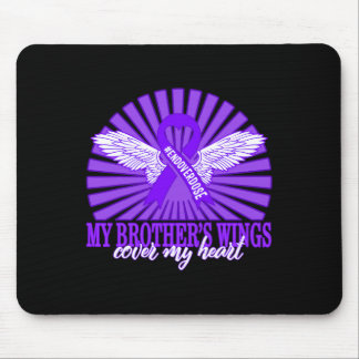 Drug Overdose Awareness My Brother's Wings Purple  Mouse Mat