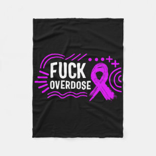 Drug Overdose Awareness Overdose Ribbon Tee Fleece Blanket