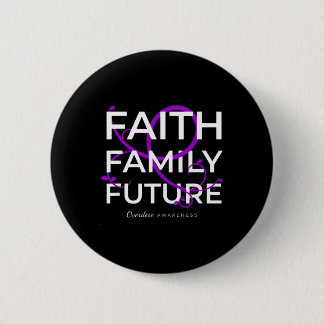 Drug Overdose Awareness Purple Ribbon Faith Family 6 Cm Round Badge