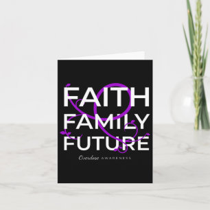 Drug Overdose Awareness Purple Ribbon Faith Family Card