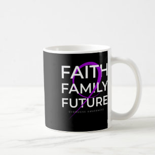 Drug Overdose Awareness Purple Ribbon Faith Family Coffee Mug