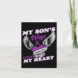 Drug Overdose Awareness Purple Ribbon Gifts Card