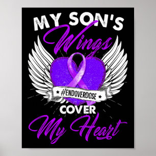Drug Overdose Awareness  Purple Ribbon gifts  Poster
