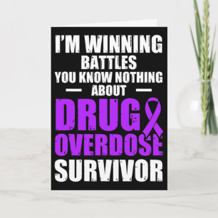 Drug Overdose Awareness Warrior Survivor 13  Card