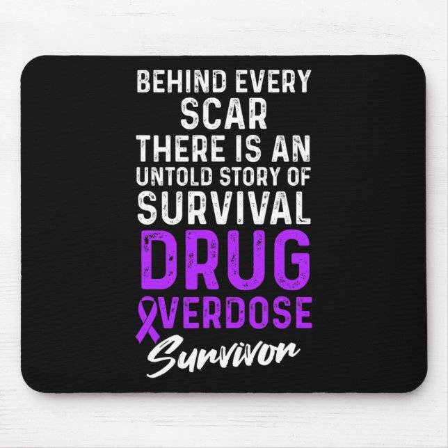 Drug Overdose Awareness Warrior Survivor 17 Mouse Mat (Front)