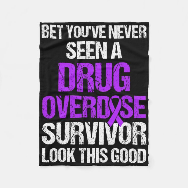 Drug Overdose Awareness Warrior Survivor 20  Fleece Blanket (Front)