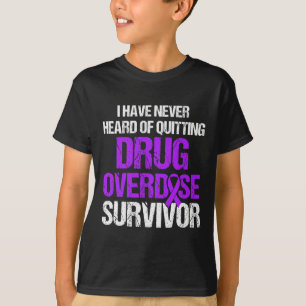 Drug Overdose Awareness Warrior Survivor 21  T-Shirt