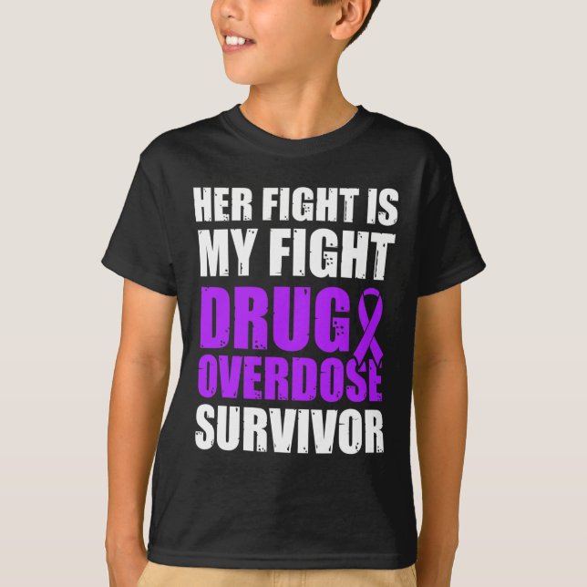 Drug Overdose Awareness Warrior Survivor 23 T-Shirt (Front)