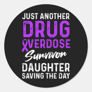 Drug Overdose Awareness Warrior Survivor 27 Classic Round Sticker