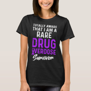 Drug Overdose Awareness Warrior Survivor 28 T-Shirt