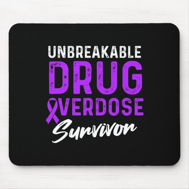 Drug Overdose Awareness Warrior Survivor 32 Mouse Mat (Front)
