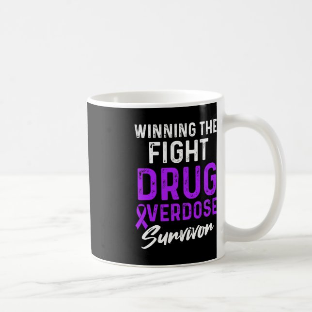 Drug Overdose Awareness Warrior Survivor 36 Coffee Mug (Right)