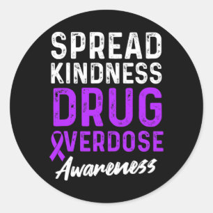 Drug Overdose Awareness Warrior Survivor 37 Classic Round Sticker