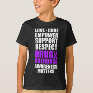 Drug Overdose Awareness Warrior Survivor 38 T-Shirt