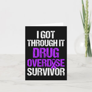 Drug Overdose Awareness Warrior Survivor 44 Card
