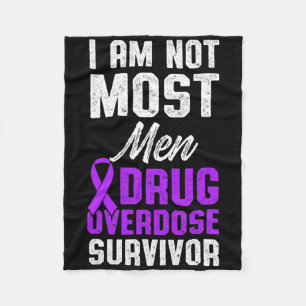 Drug Overdose Awareness Warrior Survivor 45 Fleece Blanket