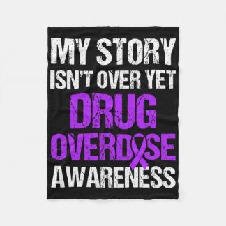 Drug Overdose Awareness Warrior Survivor 46  Fleece Blanket