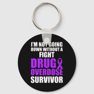 Drug Overdose Awareness Warrior Survivor 48 Key Ring