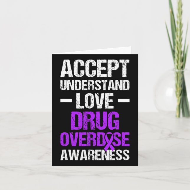 Drug Overdose Awareness Warrior Survivor &#   Card (Front)