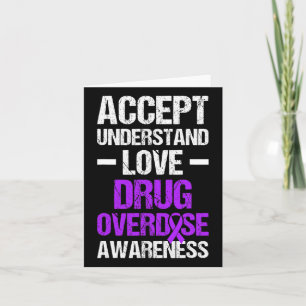 Drug Overdose Awareness Warrior Survivor &#; Card