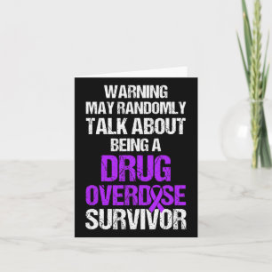 Drug Overdose Awareness Warrior Survivor Card