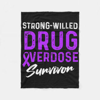 Drug Overdose Awareness Warrior Survivor &#;   Fleece Blanket