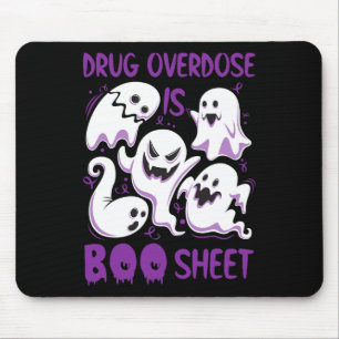 Drug Overdose is Boo Sheet Purple Boos Fun Hallowe Mouse Mat