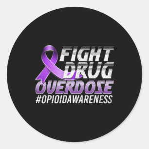 Drug Overdose Opioid Awareness 2 Classic Round Sticker