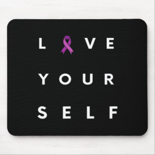 Drug Recovery Month Overdose Awareness Purple Ribb Mouse Mat