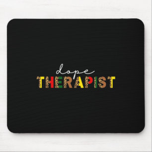 Drug Therapist Counsellor Leopard Print Black Soci Mouse Mat