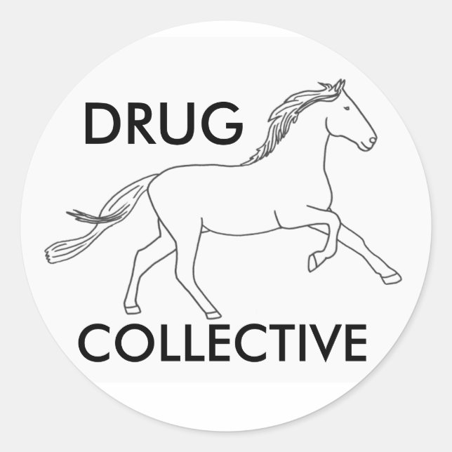 Drughorse Collective 3 Classic Round Sticker (Front)
