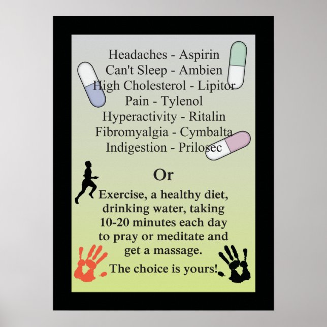 Drugs or get a Massage Poster (Front)