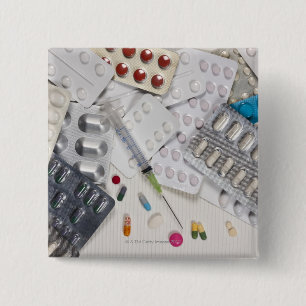 Drugs used in the treatment of medical 15 cm square badge