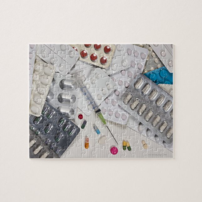 Drugs used in the treatment of medical jigsaw puzzle (Horizontal)