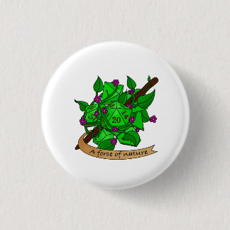 Druid Dice Design 3 Cm Round Badge