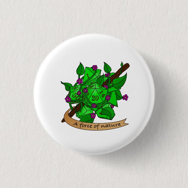 Druid Dice Design 3 Cm Round Badge (Front)