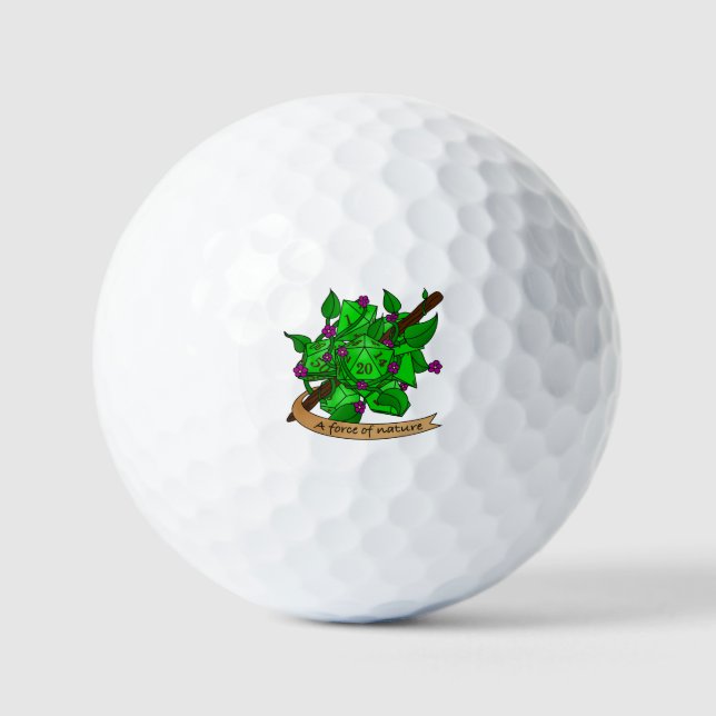 Druid Dice Design Golf Balls (Front)
