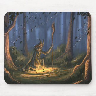 Druid in the forest mouse mat