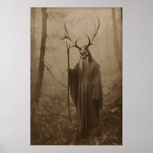Druid of the Forest, Vintage photography, Art Poster